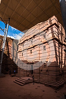 Bete Amanuel, monolitic church in Lalibela, Ethiopia