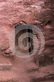 Bete Amanuel, monolitic church in Lalibela, Ethiopia