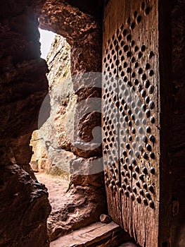 Bete Amanuel, monolitic church in Lalibela, Ethiopia