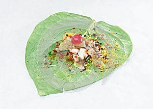 Betel leaf isolated on the white background. Fresh Betel leaf is popular in cultural festival of South East