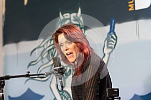 Beth Hart films a session in Brooklyn