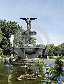 Bethesda Fountain with Angel of the Waters Sculpture in Central Park