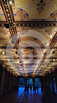 Bethesda Terrace and Fountain in Central Park New York City