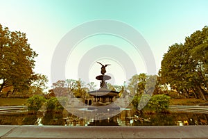 Bethesda Terrace and Fountain in New york city America