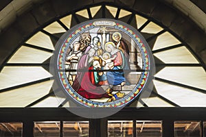 Bethlehem, Palestine. January 28, 2020: Interior of the Church of St. Catherine