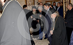 Bethlehem, Palestine. January 6th 2017: Greek Orthodox Patriarch