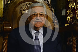 Bethlehem, Palestine. January 7th 2017: Palestinian President, M