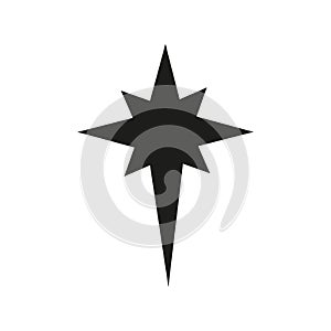 Bethlehem star christmas icon vector basic design simple and modern