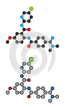 Betrixaban anticoagulant drug molecule