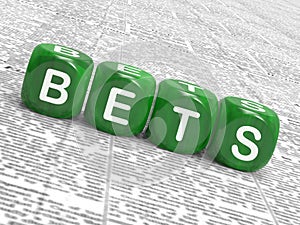 Bets Dice Show Gambling Chance Or Sweep Stake