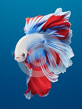 betta fish, fish fighters, ios background style, siamese fish fighting isolated on black background,