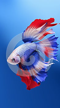 betta fish, fish fighters, ios background style, siamese fish fighting isolated on black background,