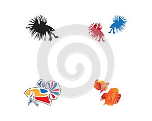 Betta fish logo vector template