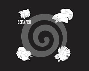 Betta fish logo vector template