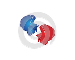 Betta fish logo vector template