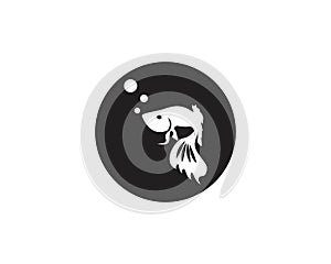 Betta fish logo vector template