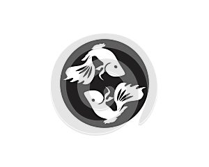 Betta fish logo vector template