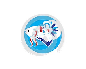 Betta fish logo vector template
