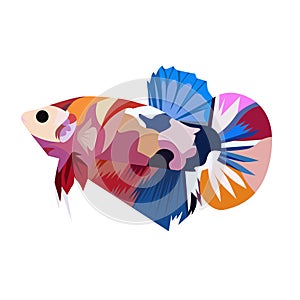 Betta Multycolor Logo Vector Design