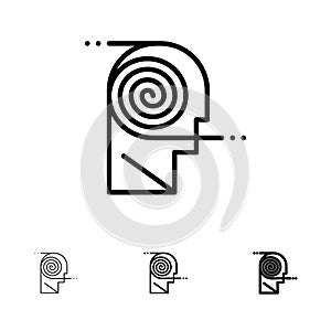 Better, Comprehension, Definition, Learning, Study Bold and thin black line icon set photo