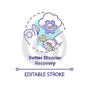 Better disaster recovery concept icon