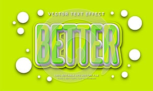 Better editable text effect with green color theme