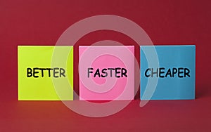 Better Faster Cheaper