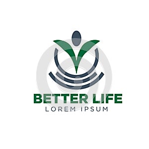 Better life logo designs health with simple and modern