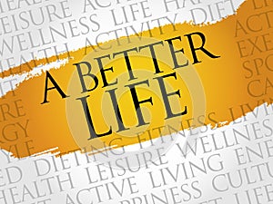 A Better Life word cloud