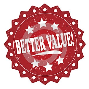 Better value! grunge stamp