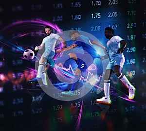 Betting odds on football matches and footballer on line