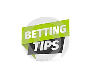 Betting tips isolated vector icon. Bookmaker sign on white background photo