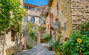 Bettona, picturesque village in the Province of Perugia. Umbria, central Italy.