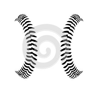 Baseball stitches vector design, softball