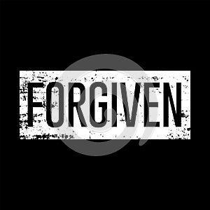 Forgiven Christian T shirt Design Vector