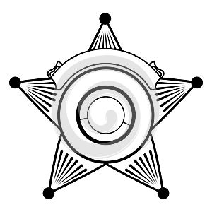 vector of Security Police badge, sheriff badge