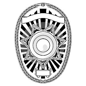 vector of Security Police badge, sheriff badge