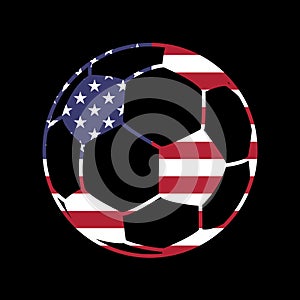 grunge baseball, softball, volleyball, golf ball, basketball with usa flag vector