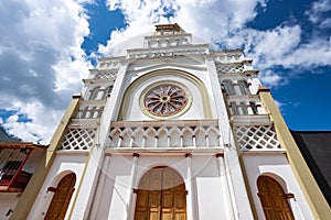 Betulia, Antioquia - Colombia. December 27, 2023. Immaculate Conception Parish, with its imposing architecture and picturesque photo