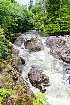 Betws-y-Coed in Snowdonia National Park in Wales, UK