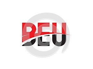BEU Letter Initial Logo Design Vector Illustration