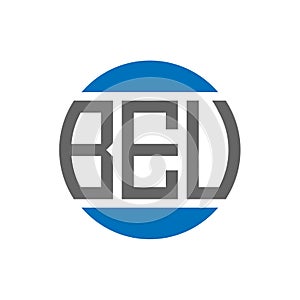 BEU letter logo design on white background. BEU creative initials circle logo concept. BEU letter design photo