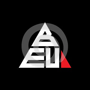 BEU triangle letter logo design with triangle shape. BEU triangle logo design monogram. BEU triangle vector logo template with red