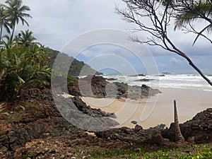 Beutiful beach in Itacare/Brazil, beautiful landscape, ocean and sand.