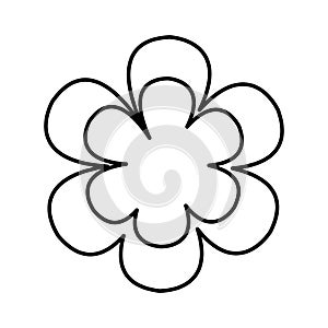 beutiful flower isolated icon design