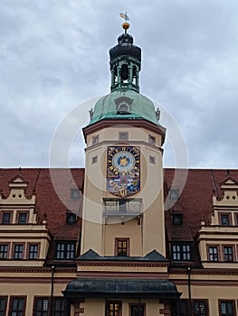 Beutiful german architecture on the streets of Leipzig