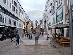 Beutiful german architecture on the streets of Leipzig