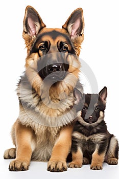 Beutiful German Shepard Dog with Baby