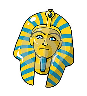 Beutiful golden pharaoh mask photo