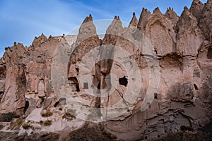 Beutiful shape rocks and cave houses in Capadocia